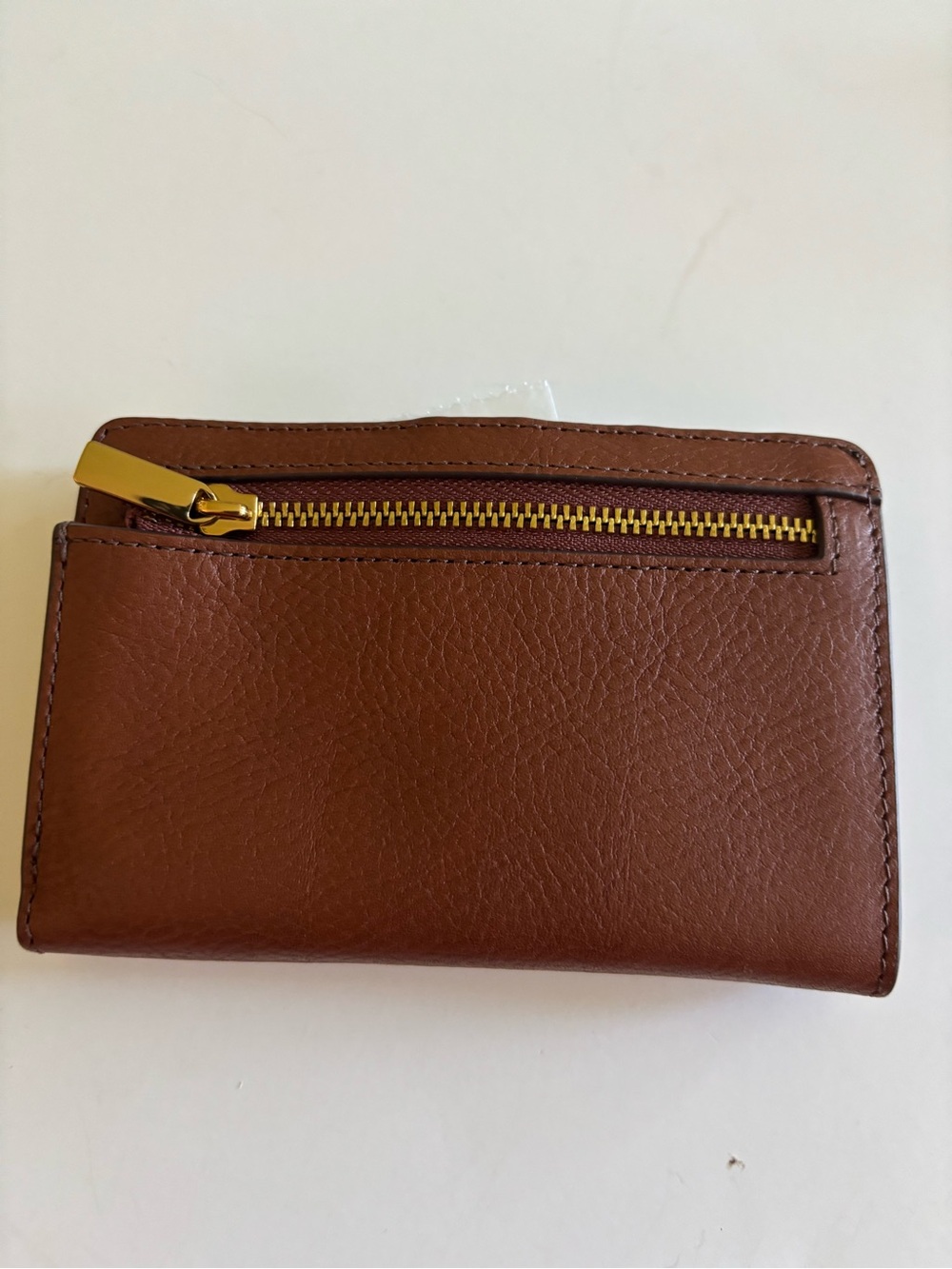 Fossil Wallet- Liza Multifunction Brown (Carmel) Bifold with Fossil Logo. - Picture 2 of 8